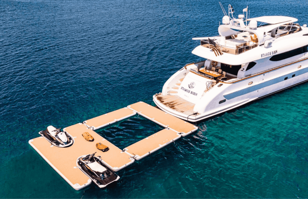 inflatable Jetski docking