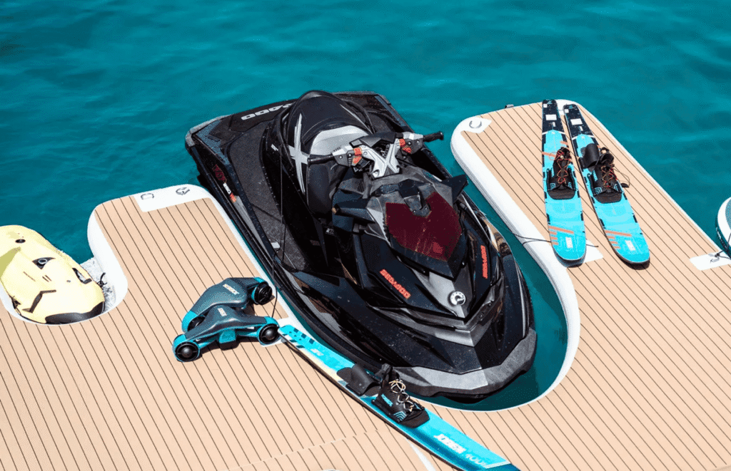 inflatable Jetski docking